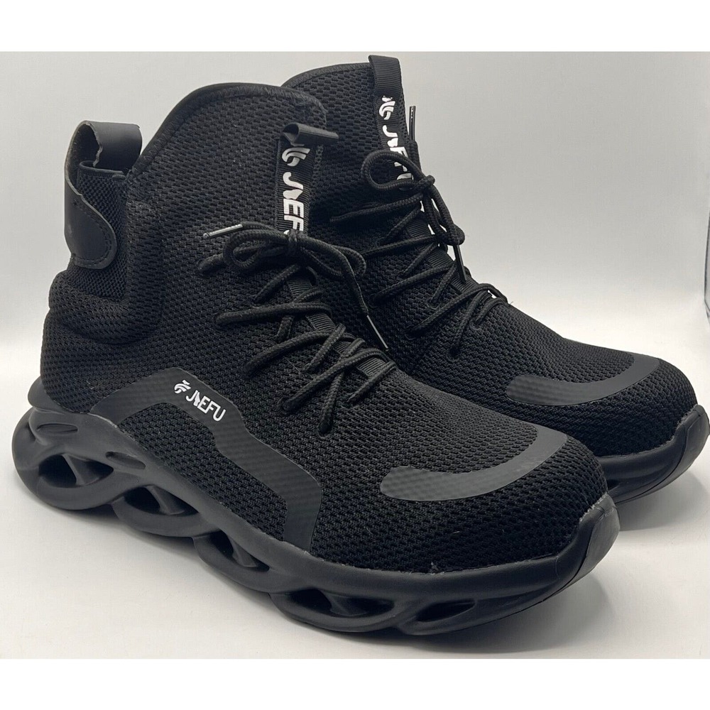 NEW JIEFU Black Cushioning Lightweight Safety Toe, Men's Work Boots Sz 13 (48)